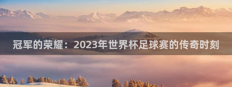 欧联杯直播：冠军的荣耀：2023年世界杯足球赛的传奇时刻